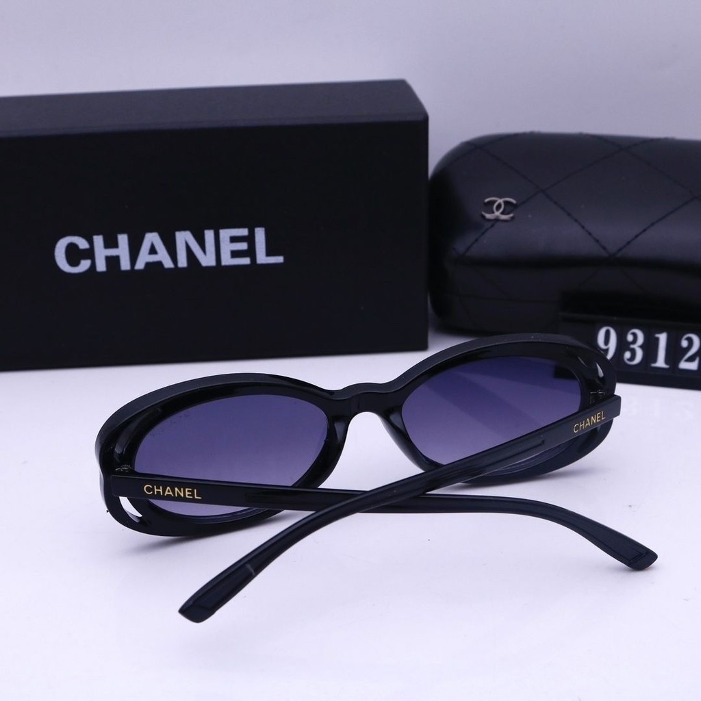 Chanel1 2024 Camellia Hollow Series แว่นตากันแดด กรอบวงรี ทรงกลม ขนาดเล็ก สําหรับผู้หญิง ผู้ชาย HVVP SRBT
