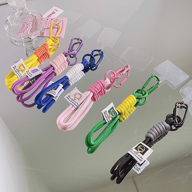 พวงกุญแจเชือกไนล่อนถัก ป้องกันการสูญหาย กันตก สร้างสรรค์ สําหรับ Apple Huawei Xiaomi DIY