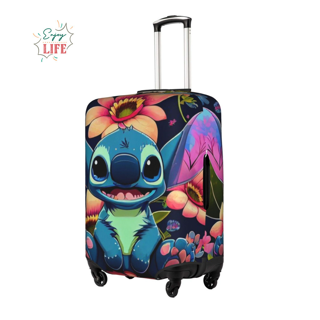 Disneys Stitch กระเป๋าเดินทางการ์ตูนตลกกระเป๋าเดินทาง Protector เหมาะกับ 18-32 นิ้วกระเป๋าเดินทาง 1154