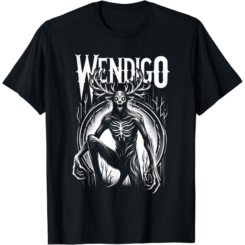 Evil Horror Monster Skinwalker Cryptid Creature Wendigo เสื้อยืด