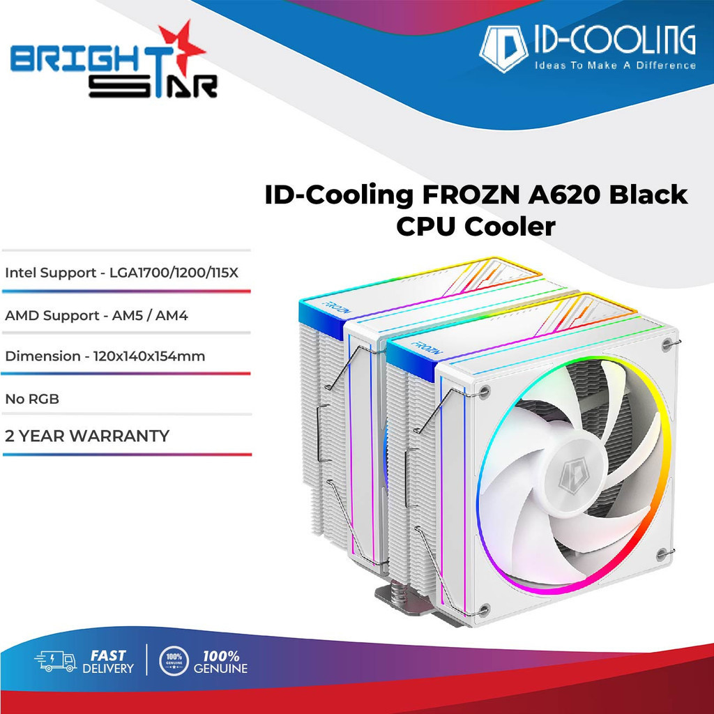 Id-cooling FROZN A620 ARGB คูลเลอร์ CPU สีขาว (LGA1700/1200/115x/AM4/AM5)