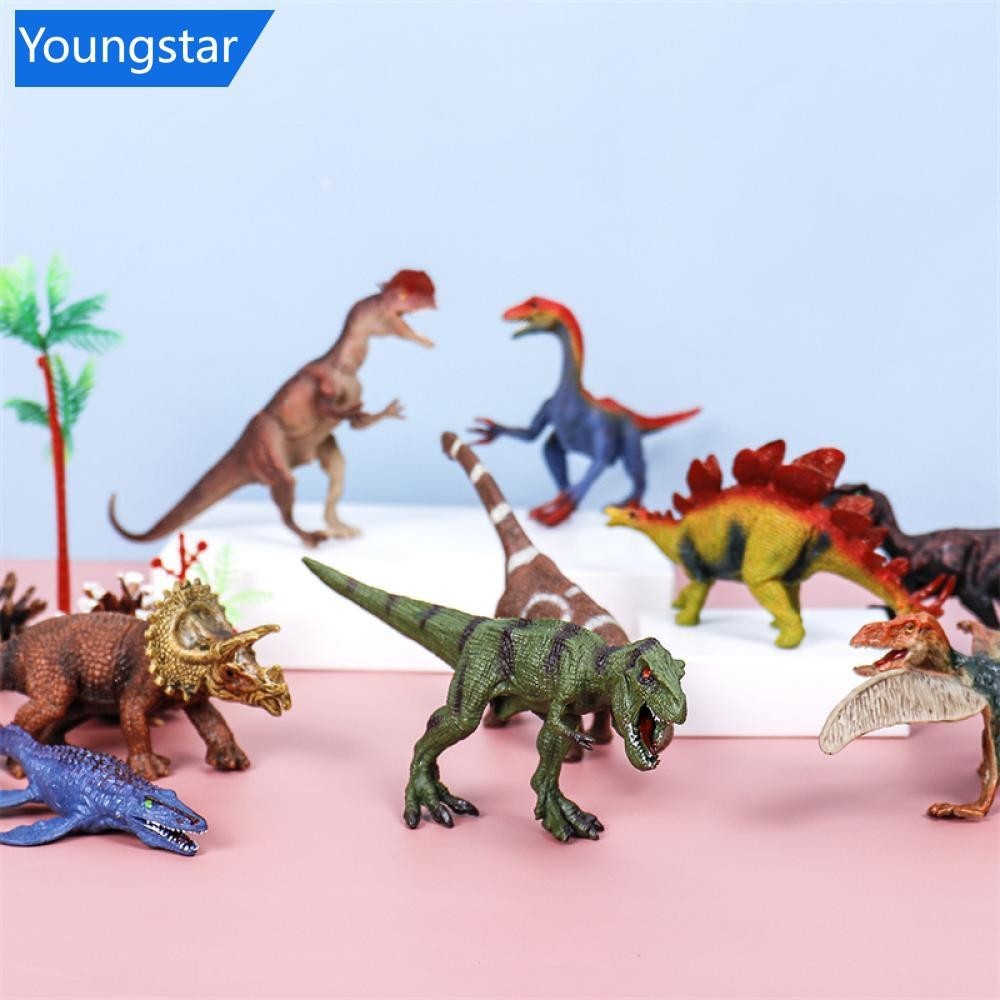 [ForeverYoung] โมเดลไดโนเสาร์จูราสสิก ไทแรนโนซอรัส แร็ปเตอร์ สเตโกซอรัส ขนาดเล็ก 15 ซม. 9 แบบ ของเล่นสําหรับเด็ก C1T6