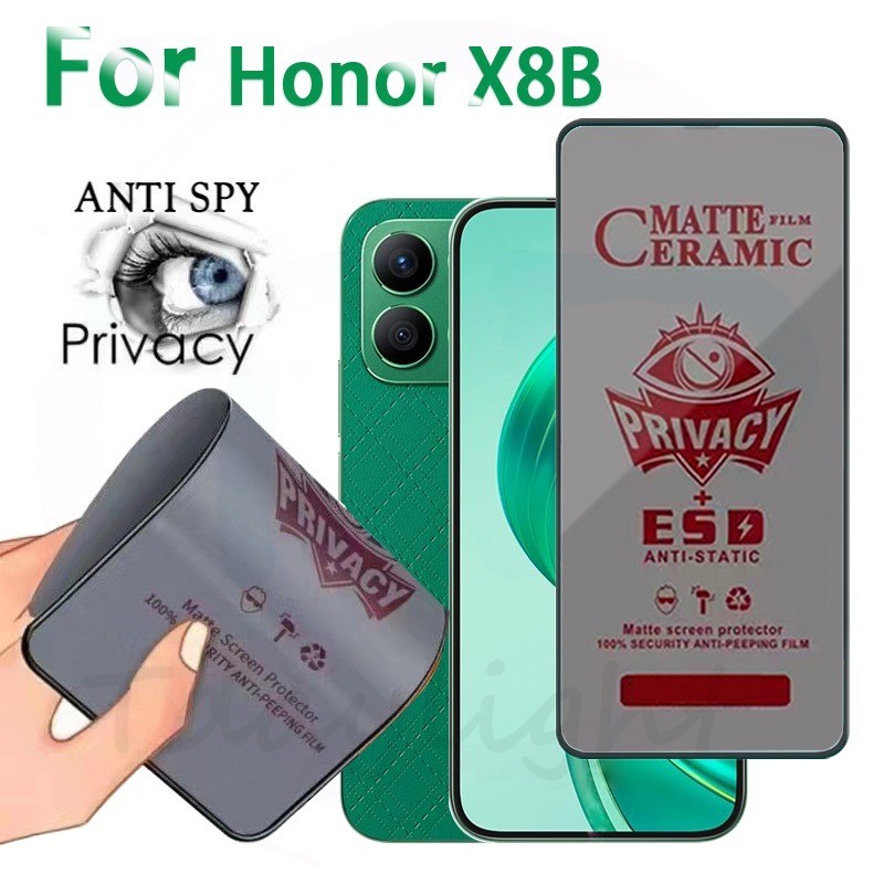 ฟิล์มกันรอยหน้าจอ เซรามิค นิ่ม เนื้อแมตต์ กันแอบมอง สําหรับ Honor X8B Honor X7 X7A X7B 5G X8A