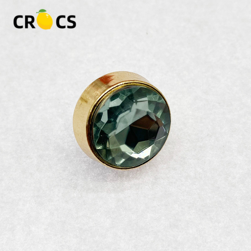 หัวเข็มขัดโลหะ รูปดอกไม้ ประดับเพชร สําหรับตกแต่งรองเท้า Crocs DIY