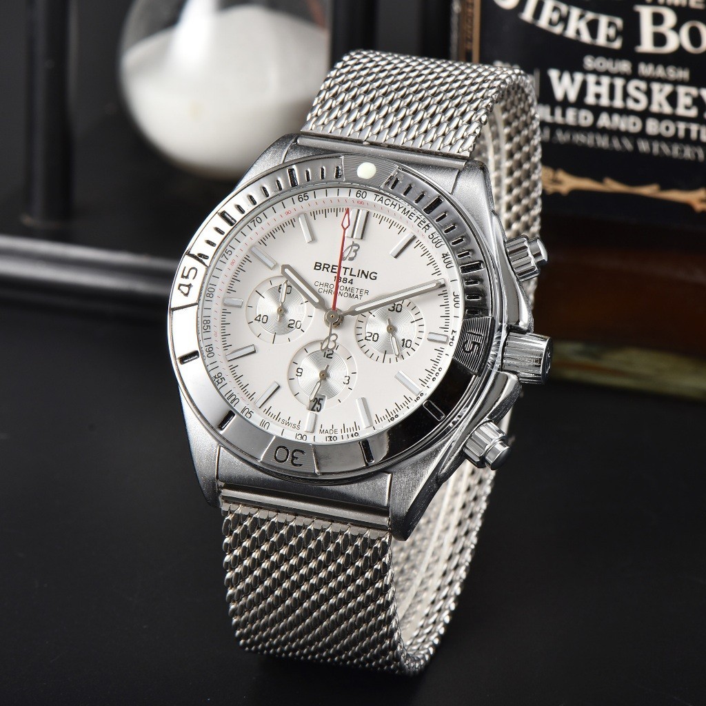 Breitling Century-old Spirit นาฬิกาข้อมือ สายสแตนเลส แฟชั่นสําหรับผู้ชาย Rui Watch 2