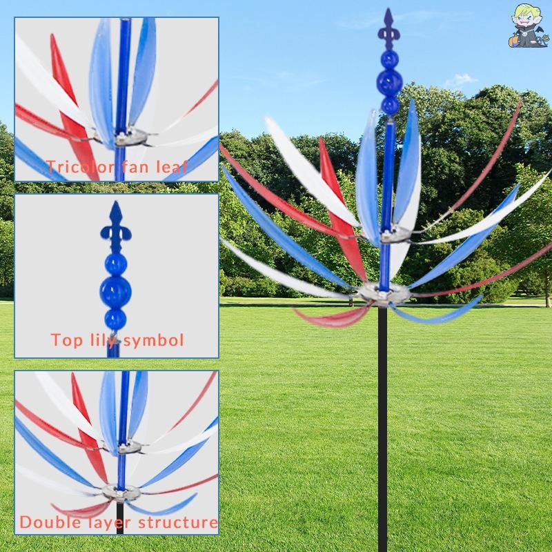 [CLA] งานฝีมือกังหันลมโลหะใหม่ Harlow Wind Rotator 3D Gyro Windmill Gardening Insert [TH] - รูปที่ 3
