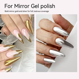 【Local】BORN PRETTY 2pcs โลหะ Silver Gold Line เจลเล็บ Ultra-thin Shinning Graffiti Stripe ภาพวาดเล็บเจล 8ml