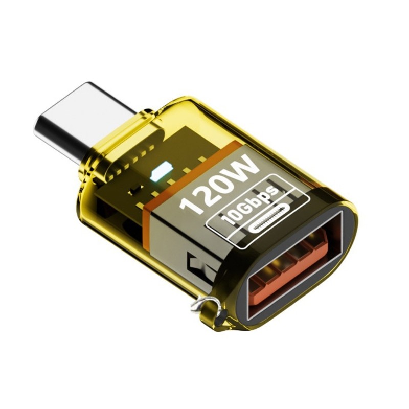 TOOLBOX Type-C ชายไปยัง USB A หญิงแปลงสนับสนุน PD 120W การถ่ายโอนข้อมูลการชาร์จ USB C Extender ตัวบ่งชี้ OTG A