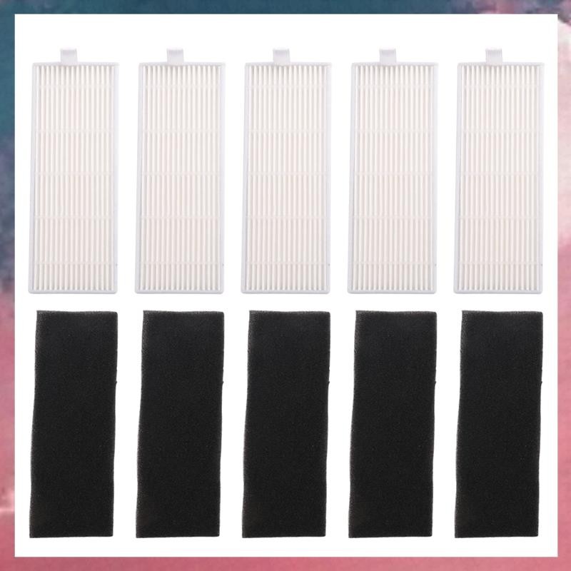 ใหม่ ฟองน้ํา 5 ชิ้น + ตัวกรอง Hepa 5 ชิ้นสําหรับเปลี่ยน chuwi ilife A4 เครื่องดูดฝุ่นหุ่นยนต์