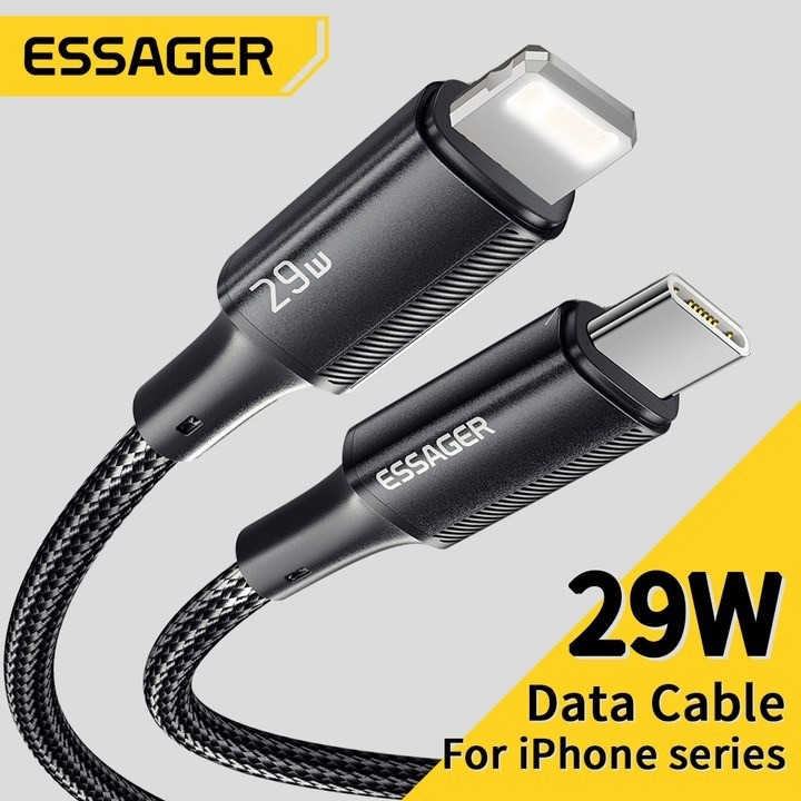 Essager 29W PD Fast Charging Type C ถึง L Data Cord สําหรับ iphone 14 13 12 11 X Xr