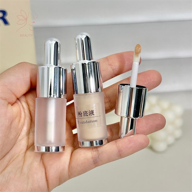 [maybeauty] 1/5pcs 2.5ml ขวดรีฟิล Liquid Foundation Subpackage Travel ขวดเปล่าพร้อม Wand Brush เครื่องสําอางเครื่องมือ {TH}
