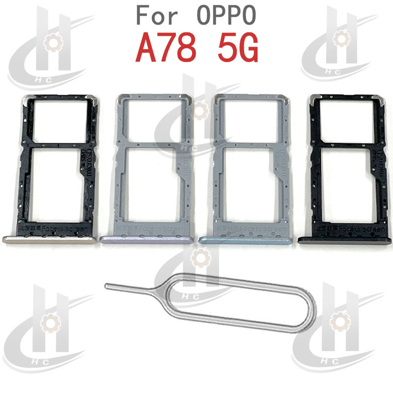 สําหรับ OPPO A78 5G ซิมการ์ดถาดผู้ถือผู้ถือบัตร Reader SD Slot อะแดปเตอร์อะไหล่