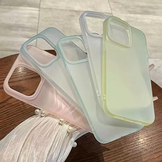 เคสโทรศัพท์โปร่งใส For iPhone 17 Pro Max 11 12 13 14 15 16 Pro Max Plus X Xs Max XR ฝาครอบซิลิโคนกันกระแทก สีขนมด้านนิ่ม