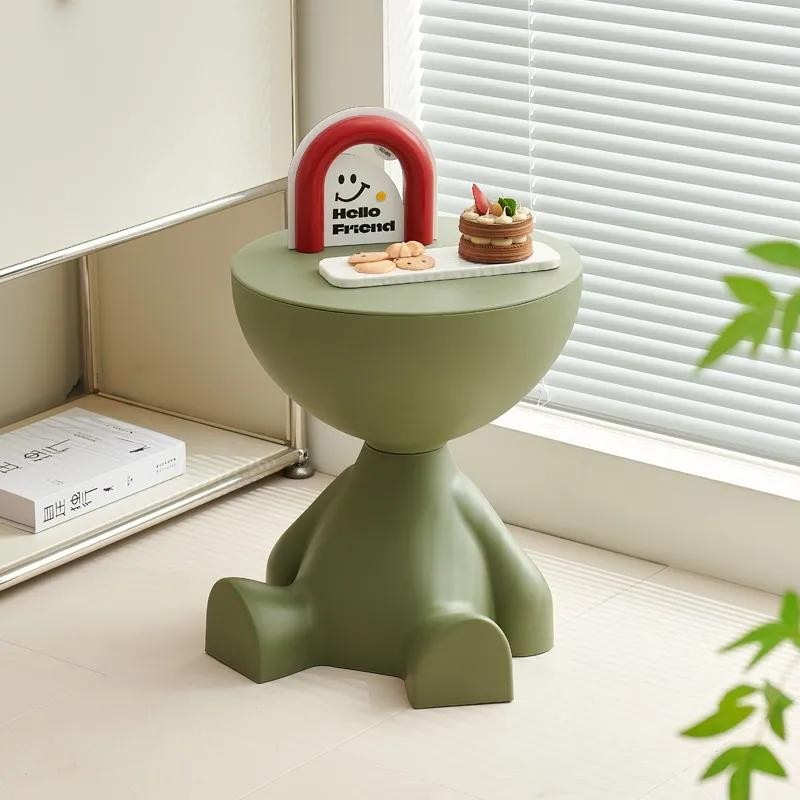 Side Table โต๊ะกาแฟขนาดเล็กที่สร้างสรรค์ ระเบียง ข้างเตียง ห้องนั่งเล่น โต๊ะข้าง วัสดุพีอี