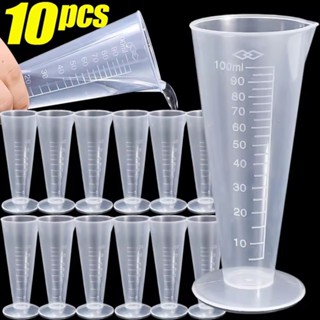 ถ้วยตวงสามเหลี่ยมพร้อมสเกลพลาสติกใสสําเร็จการศึกษากระบอกเทพว…