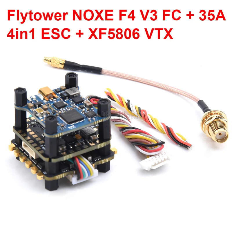 KS ใหม่ Flytower NOXE F4 V3 / F7 Flight Control + 35A ESC + XF5806 400MW VTX Mini Stack 20มม.X 20มม.