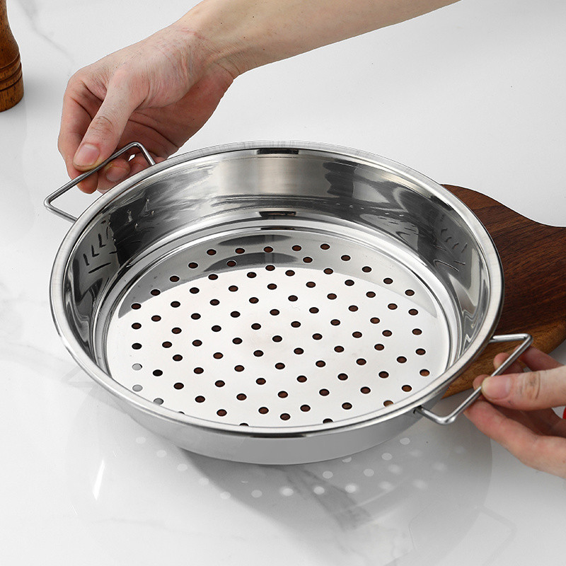 [93% คะแนนบวก] ถาดนึ่งหม้อใหญ่สแตนเลส 304 ถาดนึ่งข้าวแบบกลม ถาดระบายน้ำ ถาดแบน ถาดนึ่งกลม - รูปที่ 7