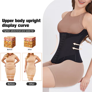 Wechery Body Shaper Corset เอวเทรนเนอร์เข็มขัดกระชับสัดส่วนผู้หญิง Belly Modeling Strap Shapewear Girdle