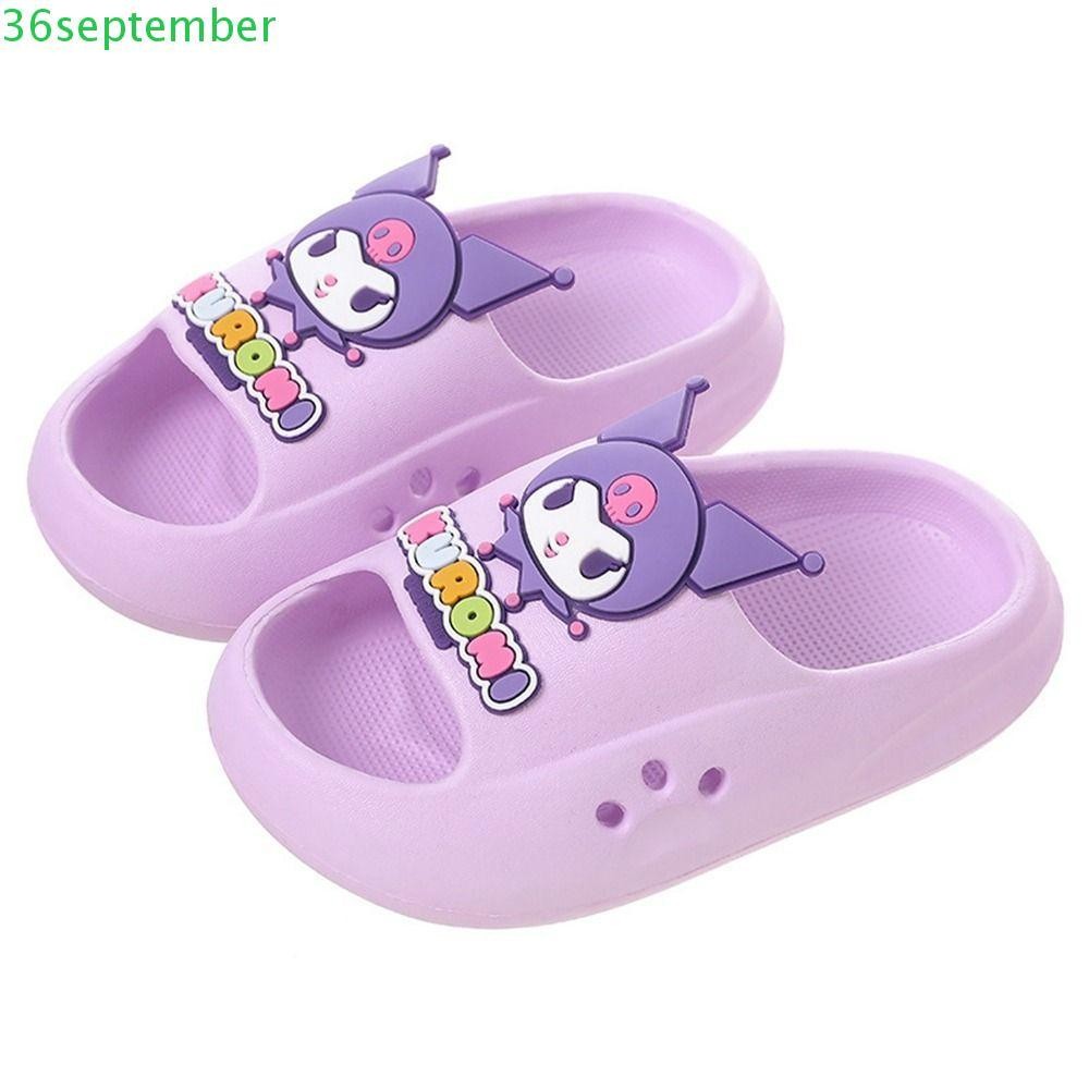 September รองเท้าแตะ พื้นหนา ลายการ์ตูนอนิเมะ Kuromi Cinnamoroll น่ารัก ใส่สบาย เหมาะกับฤดูร้อน สําหรับผู้หญิง