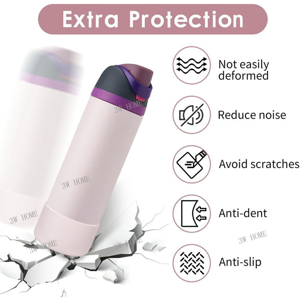 7.5/8.5/9cmwater ขวดซิลิโคนด้านล่าง Boot ใช้งานร่วมกับ 24oz owal@,32oz/40oz ขวดซิลิโคน Anti-Slip ป้องกันซิลิคอนด้านล่างสําหรับขวดสแตนเลส