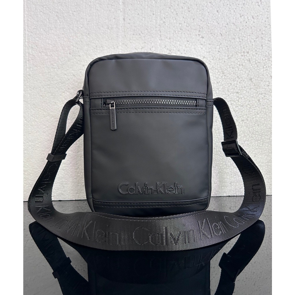 Calvin KLEIN Jeans CK PU Leather Travel Messenger กระเป๋าสะพายข้าง #9463