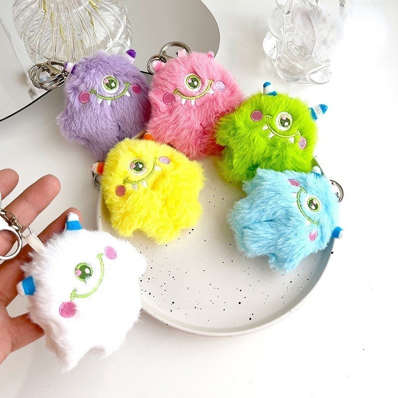 (พร้อมส่ง)J10116 พวงกุญแจ จี้การ์ตูนมอนสเตอร์ตาโตน่ารัก สําหรับตกแต่งกระเป๋า