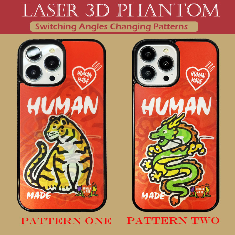 【Human】เคสโทรศัพท์มือถือนิ่ม แบบแม่เหล็ก สองด้าน ลาย Phantom 3D สําหรับ iPhone 15 Pro Max iPhone 11 12 13 14 Pro Max