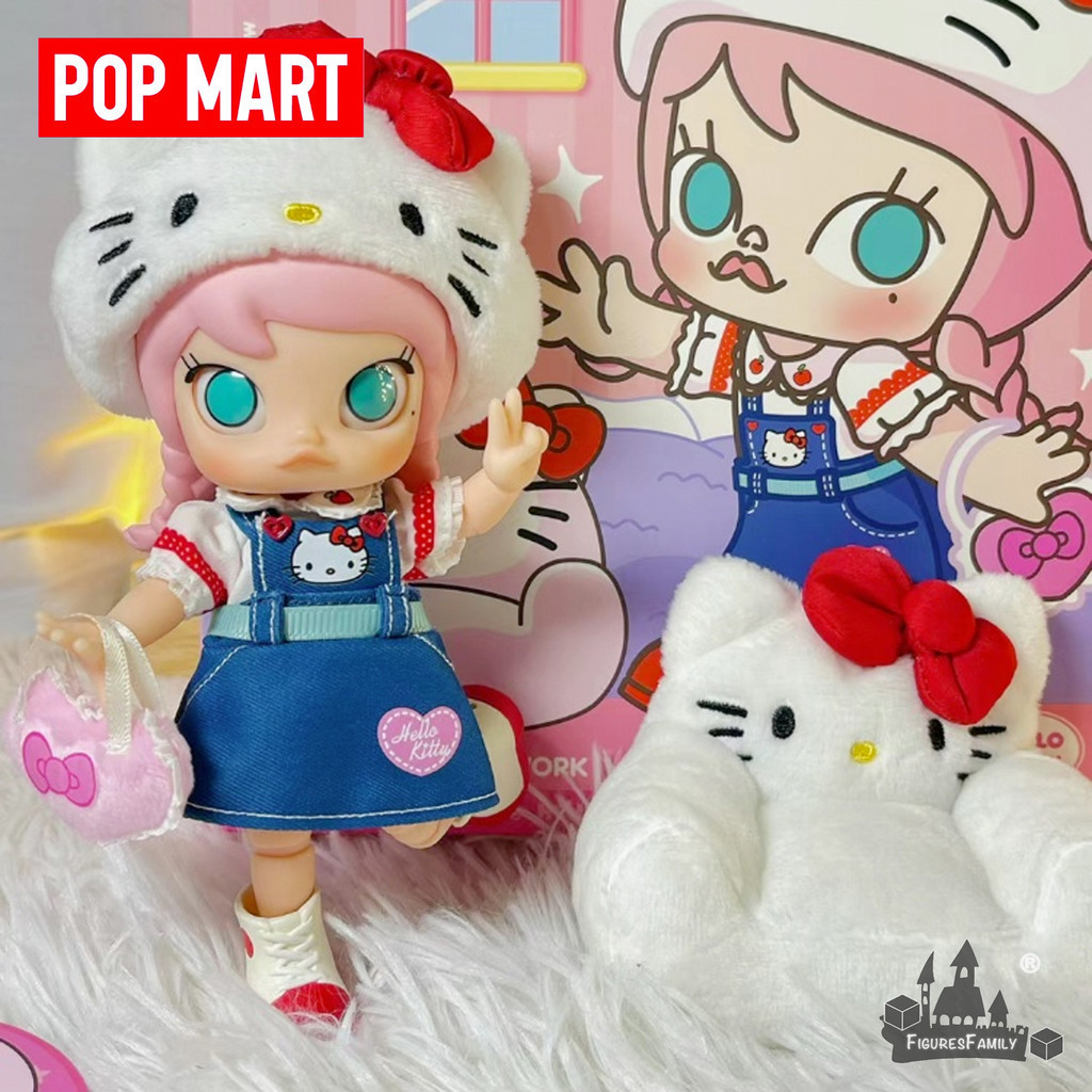 [ของแท้] ตุ๊กตาฟิกเกอร์ POPMART MOLLY x Hello Kitty ขยับได้ เครื่องประดับ ของขวัญ