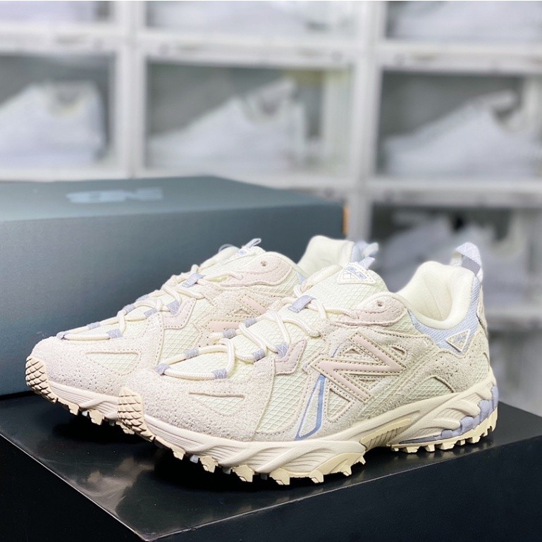 New Balance ใหม่สมดุล NB 610สีขาวครีมยางสบายๆกลางแจ้งฟังก์ชั่นรองเท้าผ้าใบสำหรับผู้ชายผู้หญิง ML610T