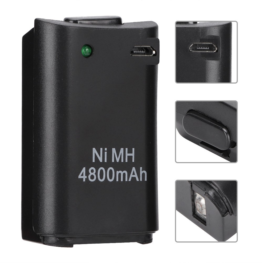 Electron 2-in 1 4800mAh Ni MH แบตเตอรี่สำหรับ Xbox 360 Controller คอนโซล