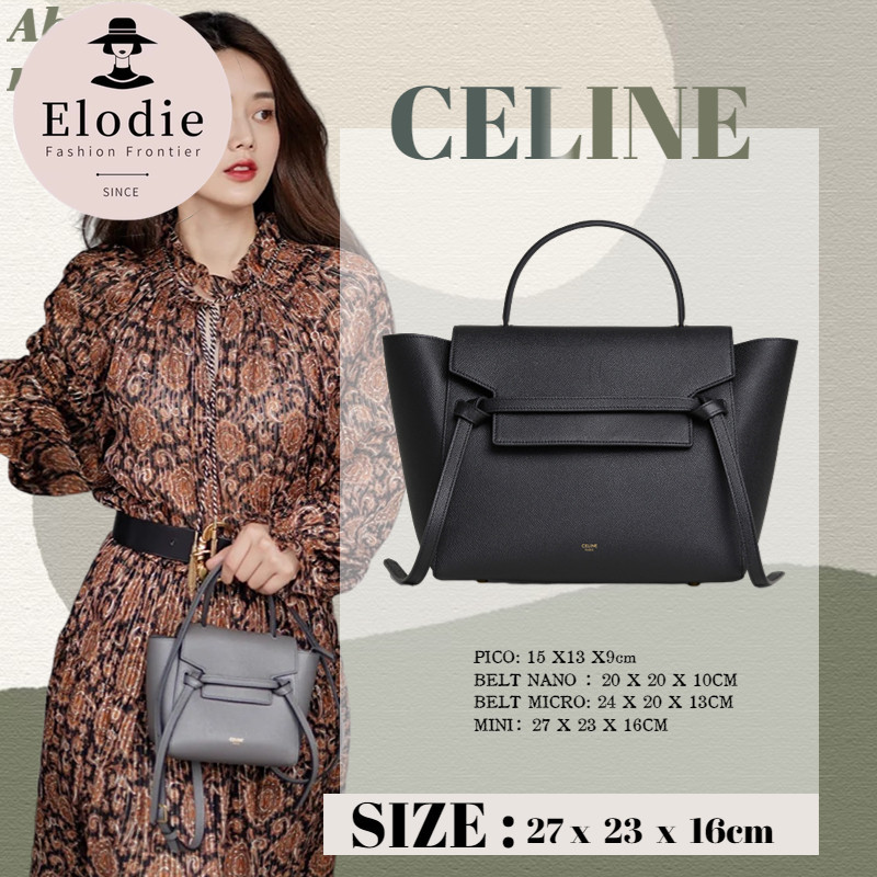 เซลีน Celine BELT NANO Bag Four Sizes (NANO/MINI/PICO/MICRO) Women's Catfish Bag กระเป๋าถือสุภาพสตรี Messenger Bag