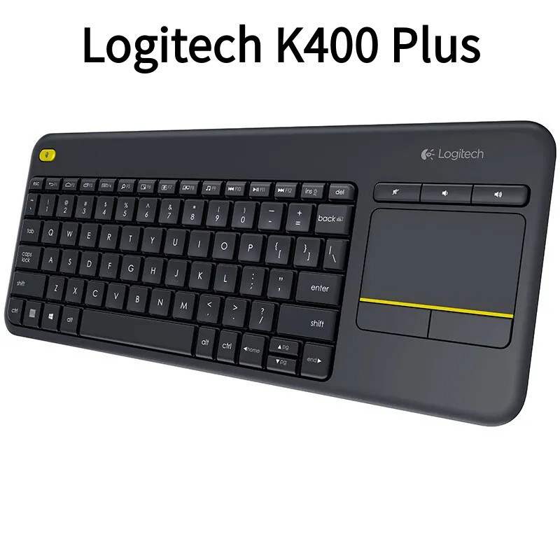 Logitech K400 Plus Wireless Touch Keyboard (ดํา, ขาว)