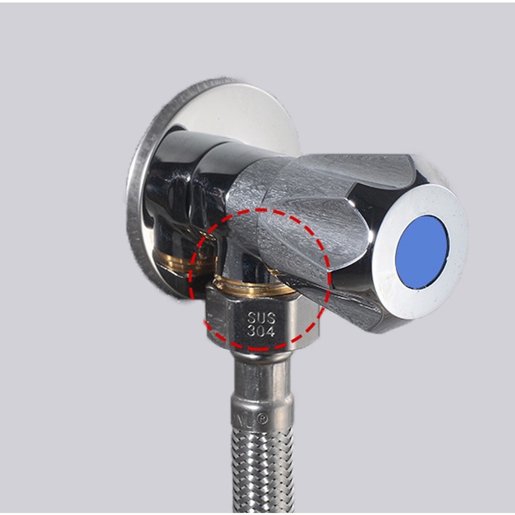 สายน้ำดี ถักสแตนเลส sus304 หัวแสตนเลส รูปที่ 4