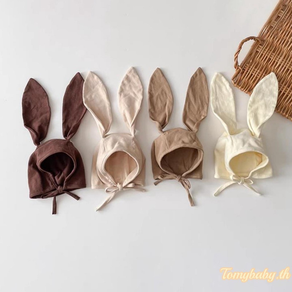 Tomybaby- หมวกบีนนี่ ลายหูกระต่ายน่ารัก ระบายอากาศ สําหรับเด็กผู้ชาย เด็กผู้หญิง