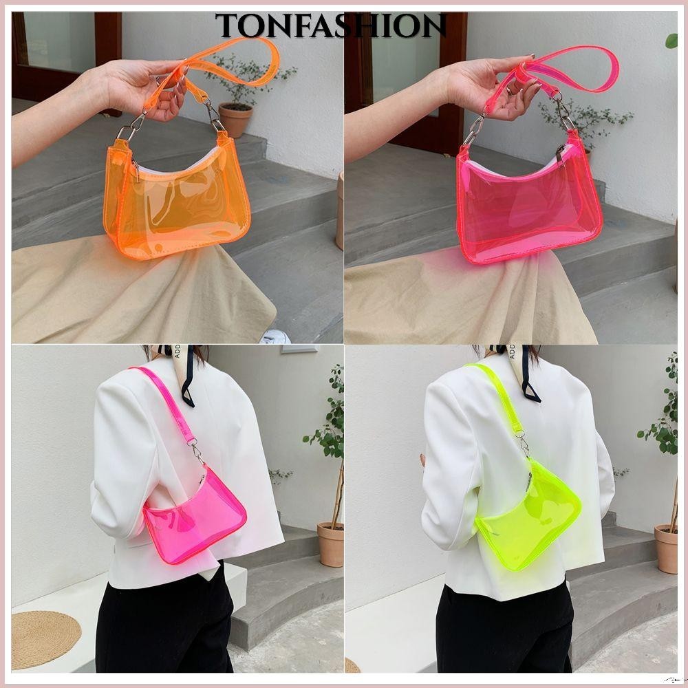 Tonfashion กระเป๋าโท้ท เรืองแสง แฟชั่นฤดูร้อน