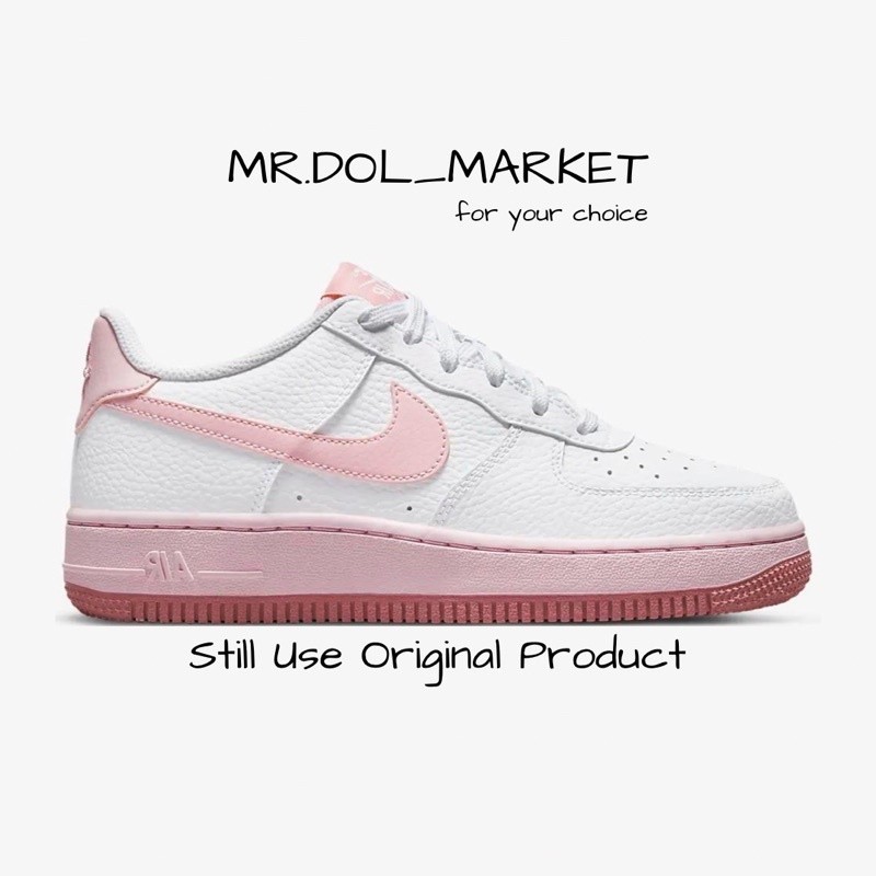 Nike ของแท้ 100% Nike Air Force 1 Low White Pink Sneakers