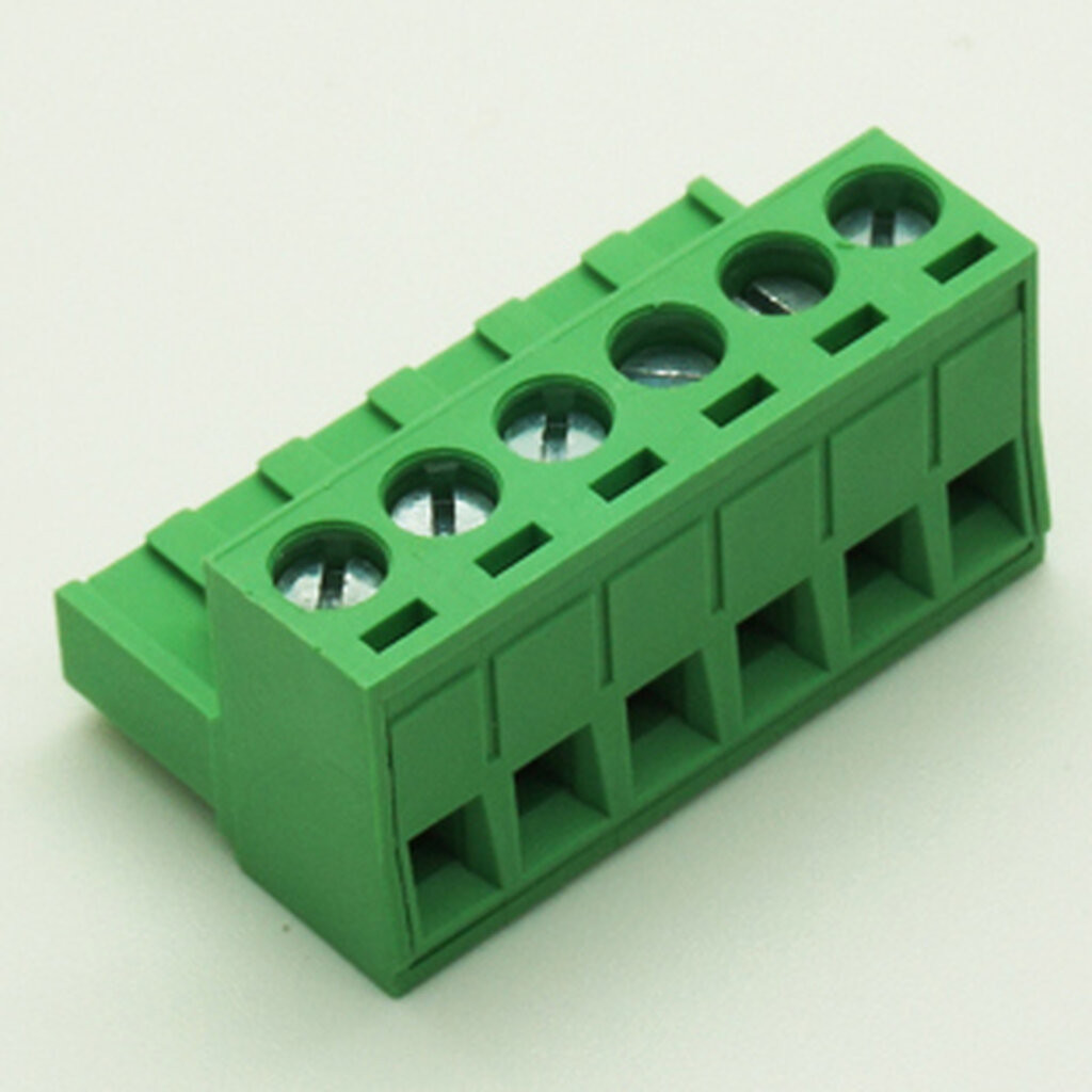 5ESDV-6P : Plug-in Terminal Block 6Poles, Female, 300V/15A Pitch 5.00mm