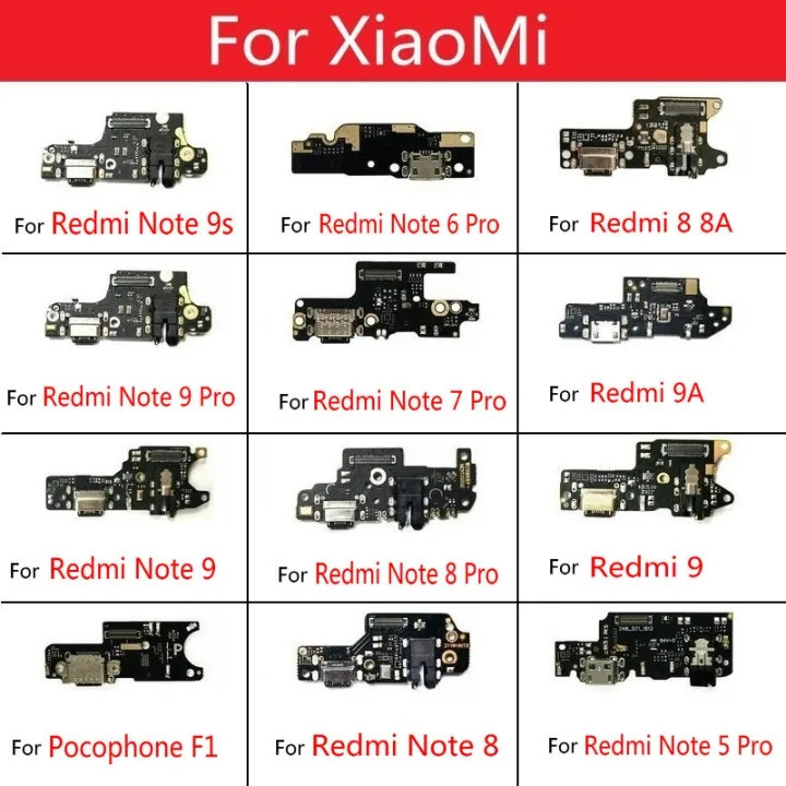 บอร์ดพอร์ตชาร์จ USB พร้อมโมดูลไมโครโฟน สายเคเบิลอ่อน สําหรับ Xiaomi Redmi Note 9 8 7 6 5 Pro Redmi 9 9A 9C 8A 8 7 7A 6 6A Pocophone F1