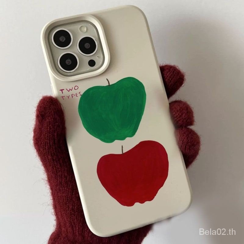 Bhji เคสป้องกันโทรศัพท์มือถือ แบบนิ่ม เพ้นท์มือ ผิวเงา สําหรับ Apple iPhone 15 11 14pro Niche 13 12 XR