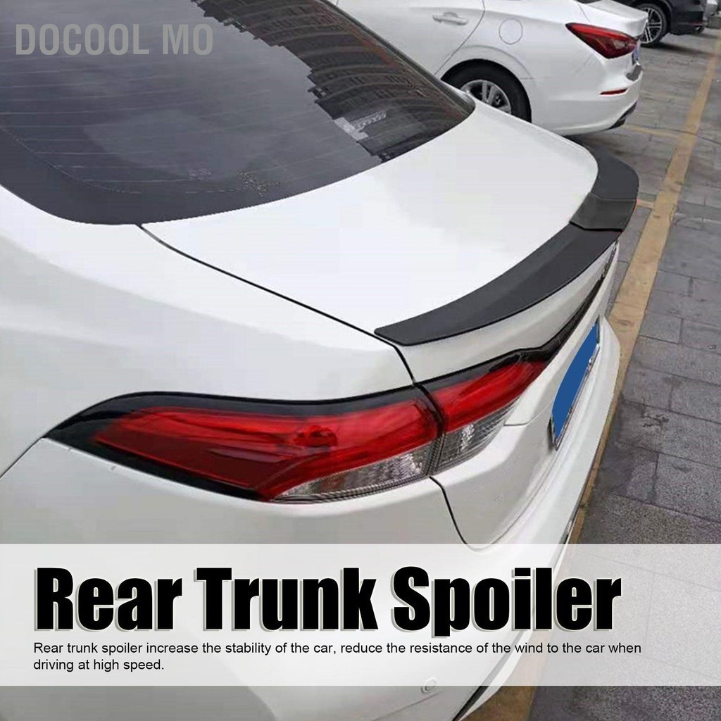 Docool Mo 3PCS ด้านหลังสปอยเลอร์ Wing Lip 116 ถึง 132 ซม.คล่องตัว GLOSS Black Trunk สปอยเลอร์ Universal สำหรับรถยนต์