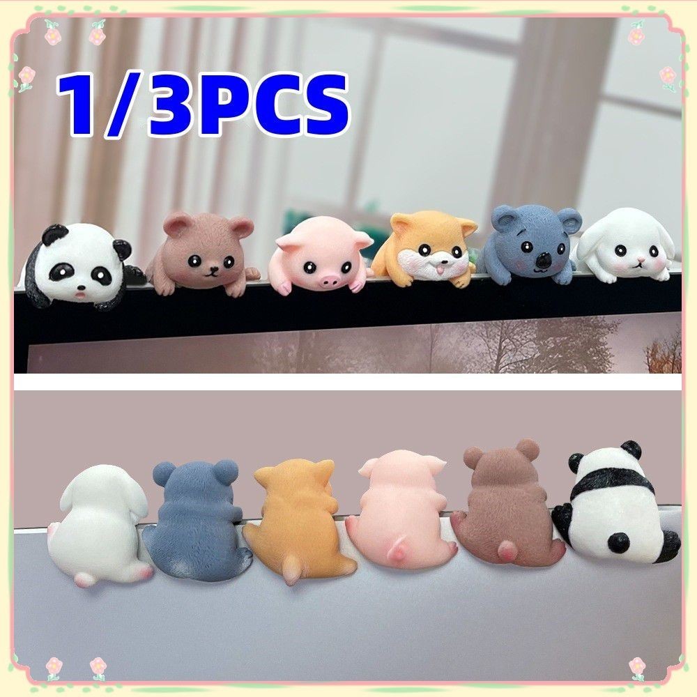 สัตว์น่ารักรถเครื่องประดับเรซินมินิการ์ตูนของเล่นโต๊ะตุ๊กตานอนคว่ำสัตว์เล็กสำนักงานหน้าจอคอมพิวเตอร์มอนิเตอร์ตกแต่งงานฝีมือ 【ซันนี่】