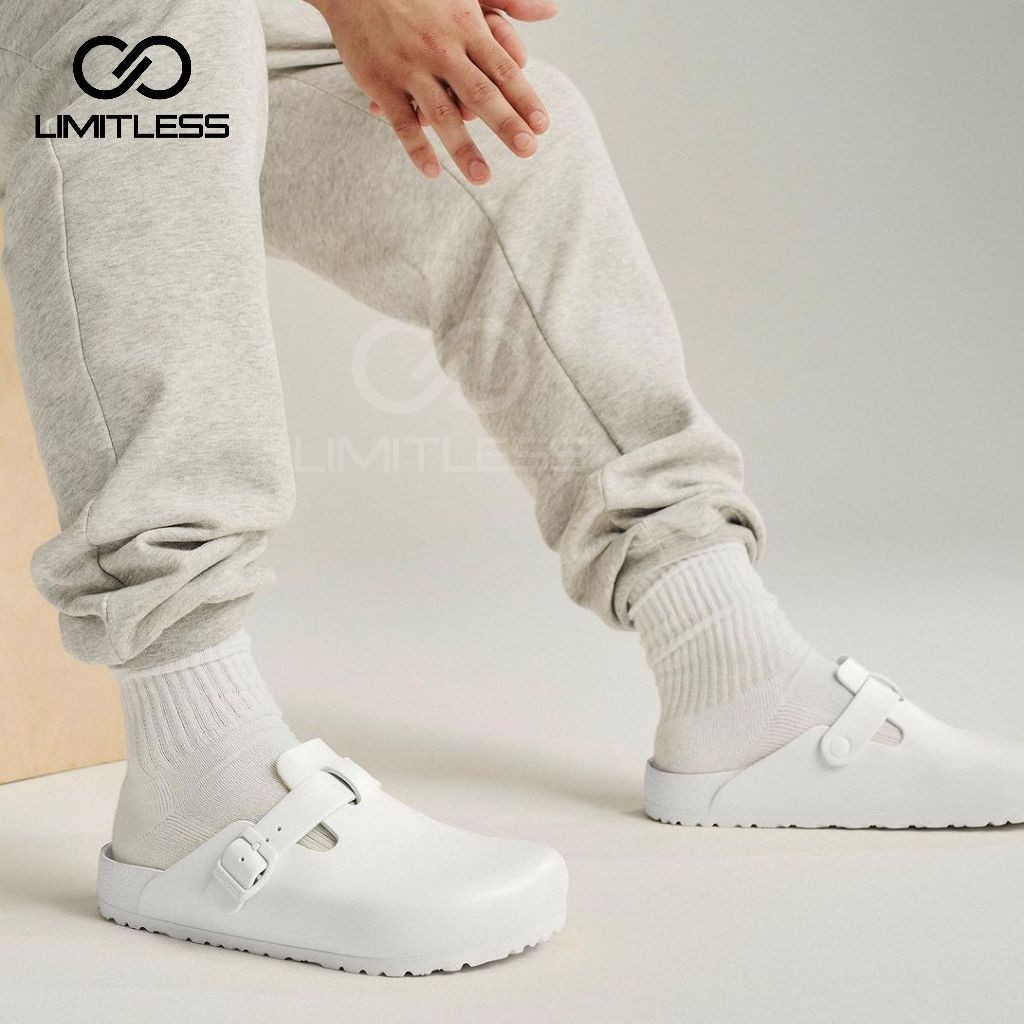 ABITUSSHOP LIMITLESS Boston Mens Slip On Sandals ผู้ชายอินเทรนด์ Slop รองเท้าแตะ Casual Slip On Size 36 - 44