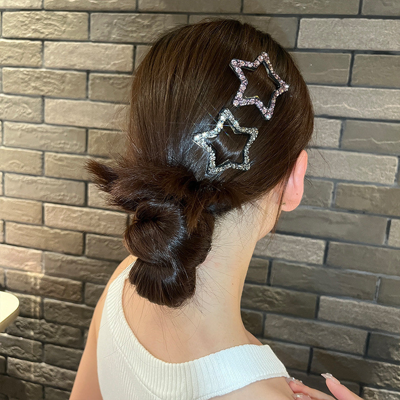 กิ๊บติดผม โลหะผสมสังกะสี รูปดาวห้าแฉก สไตล์เกาหลี - รูปที่ 2
