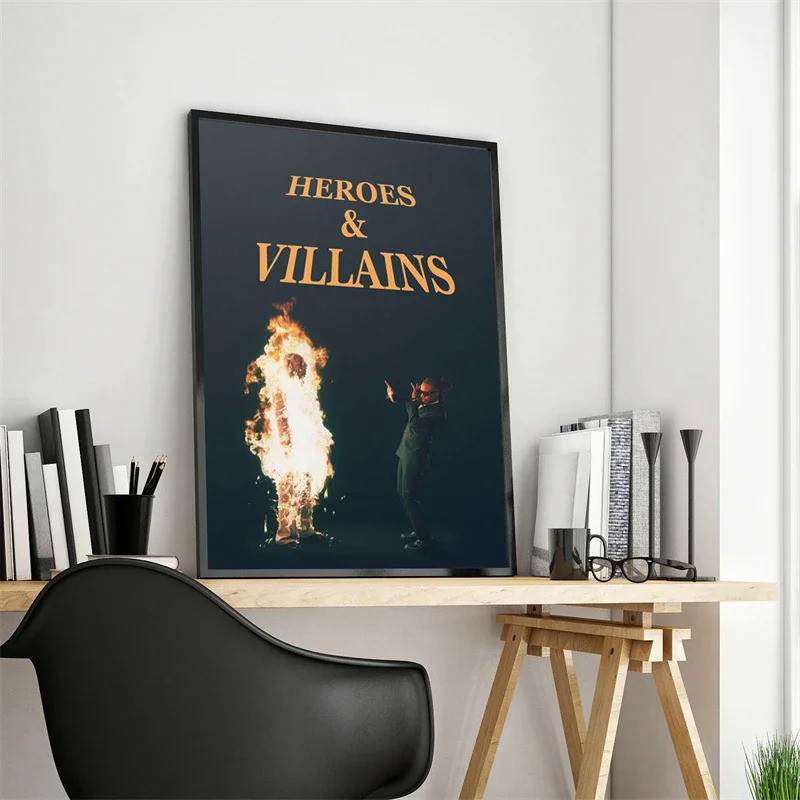สแกนดิเนเวียน Minimalist Wall Art Pop Rapper Metro Boomin รูปที่ 5