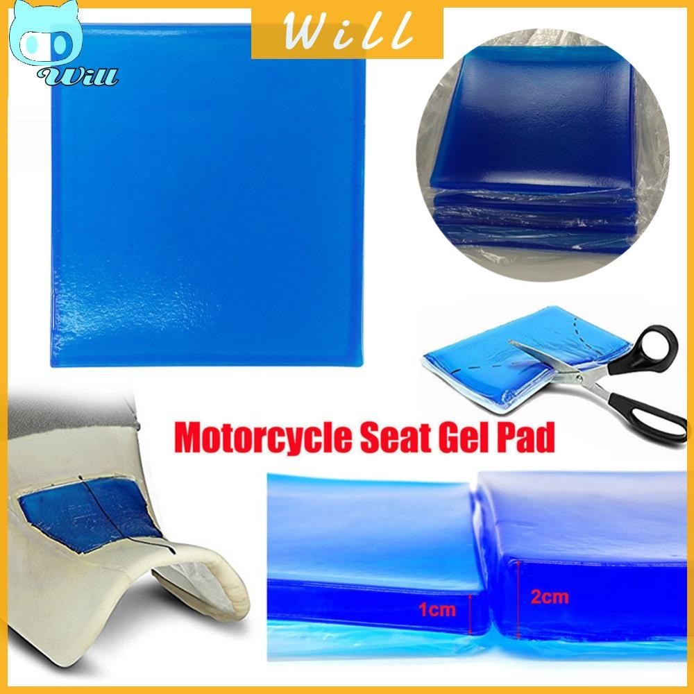 【ส่งจากกรุงเทพ】แผ่นเจลรองนั่ง แบบนิ่ม ดูดซับแรงกระแทก สีฟ้า สําหรับรถจักรยานยนต์