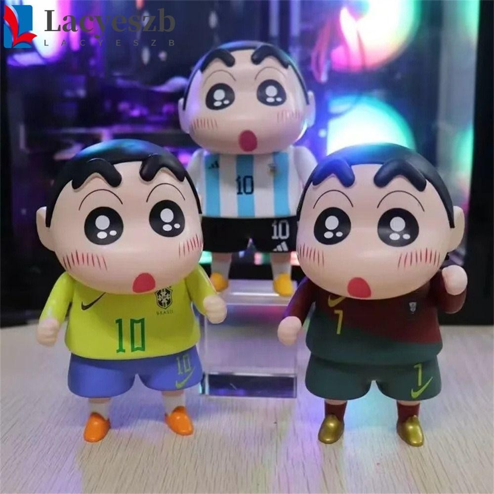 Lacyeszb ฟิกเกอร์ ชินจัง ชินจัง ดาว ฟุตบอล ชินโนซุเกะ โนฮารา ของเล่นเด็ก โมเดลการ์ตูน รถของเล่น เครื่องประดับ