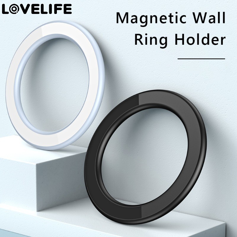 [ Featured ] แหวนแม่เหล็กติดผนัง แบบไร้รอยต่อ สําหรับวางโทรศัพท์มือถือ
