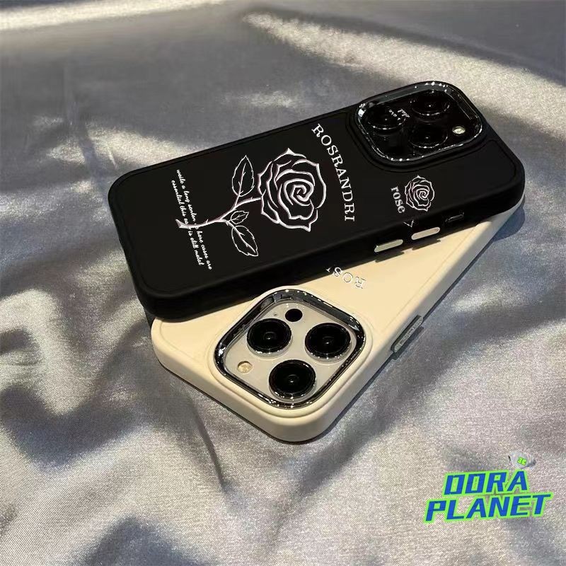 เคสโทรศัพท์มือถือ TPU กันฝุ่น กันเหงื่อ ลายดอกกุหลาบ สีขาว สําหรับ IPhone15 15promax 12promax 14 15plus 11 Xs Xr 12 7 11pro 7plus