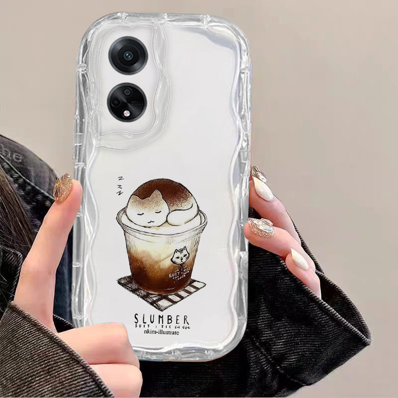 เคส OPPO A58 A38 A18 A78 A98 5G 4G ใส เพื่อความสวยงาม กันกระแทก ป้องกันกล้อง ดอกไม้ ขอบนิ่ม TPU เคสโทรศัพท์ - รูปที่ 4