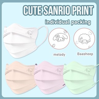 หน้ากากอนามัย พิมพ์ลายการ์ตูน Melody 3PLYMASK สําหรับผู้ใหญ่…